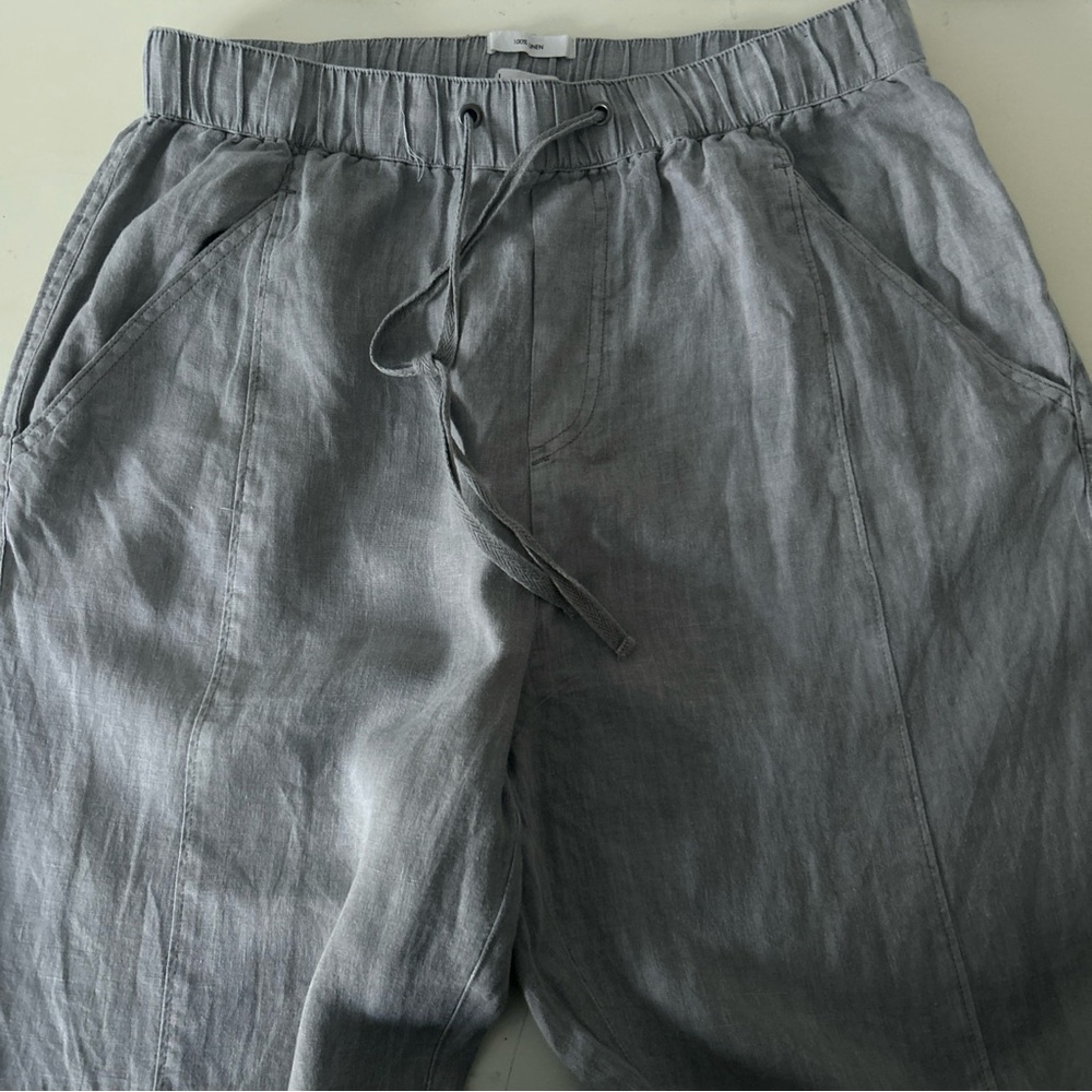 Nicole Miller Linen Trousers Pants Gray Women Size M - Picture 8 of 8